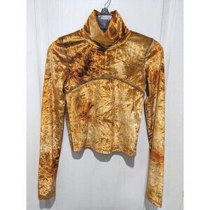 Aritzia Wilfred Free | Moon Turtleneck In Orange Tie Dye Velvet